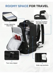 Large Travel Backpack Business Laptop Backpack Cabin Bag 40x20x25 Carry On Backpack Airline Approved Water Proof Backpack Multi Functional Independent Shoe Warehouse Dry Wet Separation Layer Travel Ba