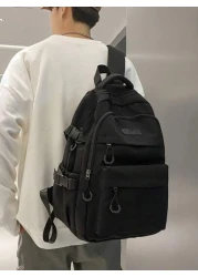 New Multi Layer Design Backpack With Simple And Versatile Style Large Capacity Backpack For Students To Go To School Class And Travel Unisex