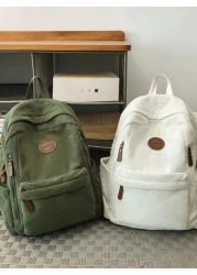 حقيبة ظهر من الكوردروي الصغيرة لطلاب الجامعة، حقيبة كتب عادية خفيفة الوزن لطلاب وطالبات المدارس الثانوية، تت