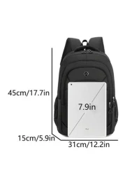 Leisure Sports Style Nylon Men S Backpack Can Hold 15 6In Computer Bag Large Capacity School Bag Lightweight Multi Functional Travel Bag Convenient Storage Day Bag Fashion Business Trip Bag Suitable F