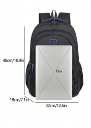 121Reinforced Waterproof Large Capacity Bag College Students Schoolbag Going Out Computer Backpack Casual Travel Backpack Vacation School Summer Laptop Carry On Polyester Business Casual Personalized