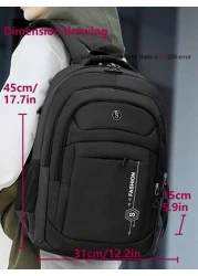 حقيبة ظهر خفيفة الوزن ذات سعة كبيرة، مناسبة للرجال والطلاب والأعمال والسفر والتنزه، بحجرة لوضع اللابتوب