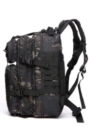 50L 1000D Nylon Water Proof Trekking Fishing Hunting Bag Backpack Outdoor Rucksacks Ruck Sack Travel Camping Weekend Large Capacity Carry On Utility Gift Bag Water Proof Camping Multi Functional Vacat