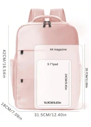 Release Buckle Decor Functional Backpack Laptop Backpack Business Travel Anti Theft Slim Laptop Backpack Water Resistant College School Computer Bag Fits 15 6 Inch Laptop Travel Backpack Gym Bag Stick