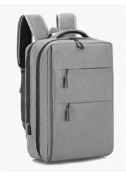 New Fashionable Simple Solid Color Large Capacity Backpack For Business Travel Luggage Bag Short Distance Multi Pocket Business Computer Bag Commuter Backpack Unisex