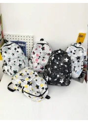 New Large Capacity Star Printed Backpack Fashion Academy Classroom Commuting Leisure Backpack Unisex