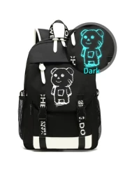 15 Inch Men Cartoon Bear Graphic School Bag School Bags Schoolbag School Backpack For School Daypack Laptop Bag Computer Bag Book Bag Rucksack Shoulder Bag Travel Bag Sport Bag College Bag Business Ou