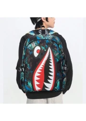 1pc Backpack School Bag Travel Backpack Boys Backpack Waterproof Fits 14 Inch Laptop USB Charging Port Functional Portable Casual For Students Boys Gift For Children Printed Straps And Letters Are Ran