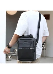 Men s Diagonal Shoulder Bucket Bag PU Material Laser Colored Fabric Cool And Fashion Exquisite And Compact Adjustable Shoulder Strap Contrasting Letter Decoration Scream Bag Multi Functional Outdoor G