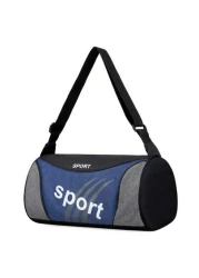 Casual Color Block Cylindrical Sports Sling Bag Leisure Letter Graphic Cylindrical Sports Gym Bag Portable Zipper Lightweight Travel Handbag Fashionable For Daily Use Large Capacity Luggage Bag Workou