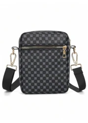 Men PU Vintage Shoulder Crossbody Bag Small Square Mini PU Crossbody Bag 19cm 7 48in 4cm 1 57in 15cm 5 9in College Bag Dad Old Money Bag Multi Functional Commute Practical Stylish Purse Outdoor Portab