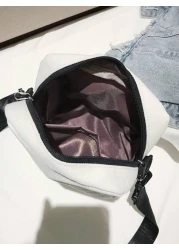 حقيبة كتف كانفاس للجامعة والرحلات يابانية طراز هاراجوكو أنيقة ، أحادية اللون محايدة ، مناسبة للطلاب والكليات