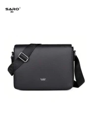 saroxi Casual Messenger Bag For Men Multi Functional Large Capacity Adjustable Strap Travel Hiking Applicable Solid Color Simple Fashion Essential For Young Men Students Fall Christmas Winter Gifts Go