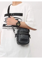 Men s Classic Floral Square Crossbody Bag Casual Shoulder Bag Suitable For Commuting Back To School Travel Sling Bag Purse Essentials Fashion Men s Bags Business