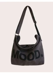 Vintage Canvas Pattern Shoulder Bag College Style Large Capacity Tote Crossbody Bag For Students Summer College Bag Dad Freshman For Books Multi Functional Dorm University Sling Bag Man Bag Cross Body