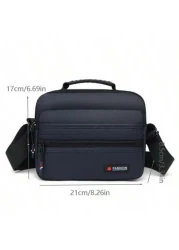 Men s Casual Versatile Solid Color Nylon Messenger Crossbody Phone Bag Business Style