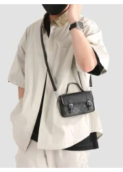 peach tree Minimalist Mini Box Shaped Crossbody Bag Peach Tree Design