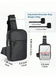 One Shoulder Sling Cross Body Bag Anti RFID Small Waist Pouch Lightweight Chest Phone Mini Bag Suitable For Travel And Leisure