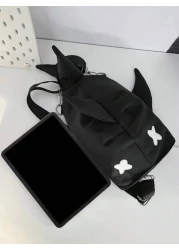 peach tree Shark Design Backpack Casual Shoulder Bag Suitable For High School College Students Couples Travel Sports Commuting Multi Pocket Lightweight Peach Tree Scream Bag Suitable For Halloween Chr