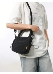 حقيبة عبر الجسم لون واحد، حقيبة يد أنيقة، حقيبة سفر وتسوق كاجوال متعددة الاستخدامات