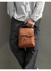 Men s Shoulder Bag Vintage Leather Hand Business Men s Casual Leather Bag Satchel Bag For Men Gift For Father Anniversary Laptop Bag