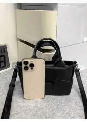 peach tree Men s Messenger Bag Shoulder Bag Square Bag Handbag Waterproof PU Leather Casual Business Travel Toiletry Storage Tool Bag Large Capacity Keeps Your Items Organized