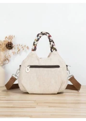 1pc Bohemian Style Woven Owl Pattern Women s Crossbody Bag Portable Messenger Bag Original Design Versatile Multifunctional Handbag For Beach Travel Vacation