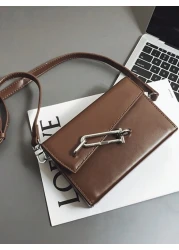 Solid Color Versatile Flap Shoulder Bag Christmas Fall University Sling Bag Cross Body Bag Side Bag Gifts Scream Bag Crossbody Bag Winter Christmas Gifts Bag Thanksgiving Travel Purse Holiday Storage