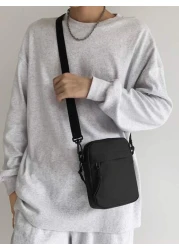 peach tree Fashionable Minimalist Solid Color Small Crossbody Bag Daily Versatile Casual Nylon Lightweight Water Resistant Shoulder Bag Sports Bag 1pc Cross Print Vacation Travel Christmas Holiday Tha