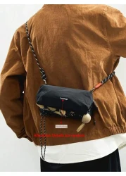 Fashionable Simple Large Capacity Solid Color Korean Version Versatile Shoulder Bag Sports And Leisure Crossbody Bag Suitable For Work School Shopping Travel Commuting Water Cup Umbrella Unisex Holida