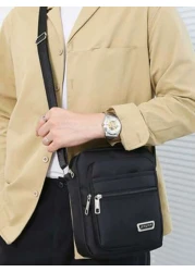 حقيبة كروس بودي صغيرة - نايلون بحجرات سحاب متعددة - حزام قابل للتعديل للارتداء المريح ، متعددة الاستخدامات لتل