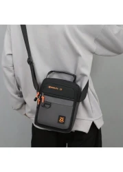 New Men s Sling Bag Casual Contrast Color Letter Pattern Messenger Bag Multi Functional Oxford Cloth Water Resistant Large Capacity Crossbody Bag Christmas Fall University Cross Body Bag Side Bag Gift