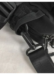 High School Students Multifunctional Sling Bag Shoulder Bag Casual Bag Men Letter Graphic Square Bag Schoolbag For Travel College Outdoor Sports Commute Multiple Pockets Messenger Bag Sling Bag Christ