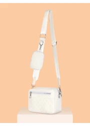 Mini Men Quilted Square Bag With Coin Purse Handbag Schoolbag Sling Bag Sport Bag For Student College School Bag Multi Functional Sling Bag Students Fall Messenger Bag Old Money Christmas Scream Bag B