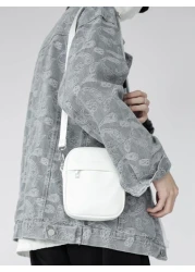 Mini Men Square Bag Sling Bag Sport Bag For High School University Student For Travel College School Leather Bag Going Out Water Proof Gifts PU Leather Essentials Winter Christmas Gifts Outdoor Thanks