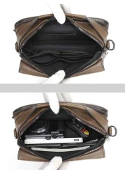 gorchis New Style Crossbody Bag Pu Leather Multi Pocket Shoulder Bag Multifunctional Handbag Sling Bag Square Bag For Holiday Travel Essentials Commute Business Casual Outdoor Ideal Simpler Classic Sa