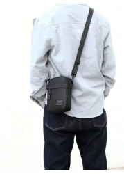 Simple Solid Color Men s Casual Shoulder Bag Travel And Daily Commuting Sling Bag For Man Man Bag Cross Body Bag Students School Supplies Messenger Bag For Man Cylinder Bag Gifts For Men Vacation Lapt