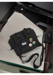 حقيبة نايلون كروس بودي ذات سعة كبيرة, حقيبة رسائل للأنشطة الخارجية والمدرسة والعمل والسفر والاستخدام اليومي.