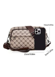 Fashion Color Blocking Cube Pattern Clutch Bag Multi Functional Shoulder Crossbody Bag Suitable For Work Shopping Travel Sling Vacation School Summer Waterproof Carry On PU Leather Personalized Gifts