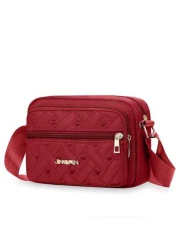 New Oxford Cloth Multi Layer Crossbody Bag Women s Bag Casual Embroidery Single Shoulder Mobile Phone Change Small Cloth Bag Business Bag