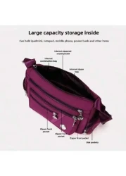 Multifunctional Multi Compartment Crossbody Bag New Lightweight Leisure Shoulder Bag Cell Phone Change Documents Bag