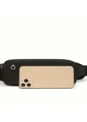 Men Sport Sling Bag Plus Water Resistant Earphone Friendly Phone Pack With Eyelets Ldealfor Cycling Skateboarding Hiking And Daily Commute With Construction And CasuaStyle