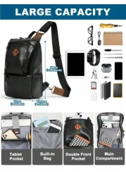 Men s Fashion Chest Bag Anti Theft Men s Crossbody Bag Waterproof And Lightweight Adjustable Shoulder Strap Backpack Small Chest Bag For Hiking Travel Outdoor Activities