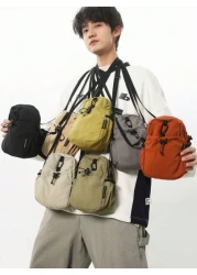 حقيبة مربعة صغيرة عصرية متعددة الاستخدامات للرجال 2025، حقيبة كروسبودي كاجوال بسيطة، حقيبة كتف مقاومة للماء لل