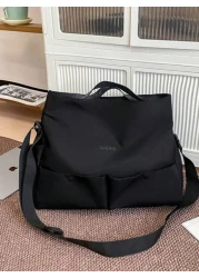 peach tree Unisex Casual Canvas Shoulder Bag Reusable Shopping Tote Bag For Men Women Suitable For University School Beach Travel Shopping Laptop Carry Thanksgiving Christmas