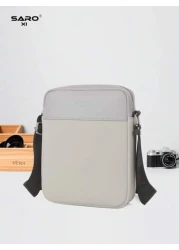 1pc Men s Solid Color Oblique Shoulder Bag Side Pocket Messenger Bag Casual Crossbody Square Pouch Multifunctional Commuting Bag Minimalist Style Black Or Brown Gift For Men Boyfriend