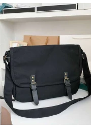 Vintage Military Canvas Laptop Bag Medium Messenger Bag