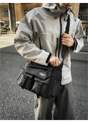 SLIN LXZQ Unisex Canvas Crossbody Shoulder Bag Casual Messenger Bag For Work School Daily Use Outdoor Activities School Supplies