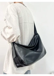 Minimalist Solid Color Retro Messenger Bag Casual Crossbody Tote Shoulder Bag Commuter Travel School College Gift Christmas Gifts Christmas Winter Fall Men Bag Sling Bag Cross Body Bag Gifts Thanksgiv