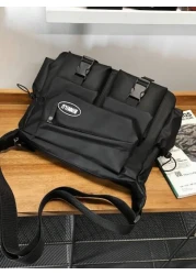 Large Capacity Fashion Crossbody Bag Solid Color Versatile Shoulder Tote Bag Minimalist Casual Water Resistant Suitable For Shopping Work Commuting Etc Sling Bag For Men Messenger Bag